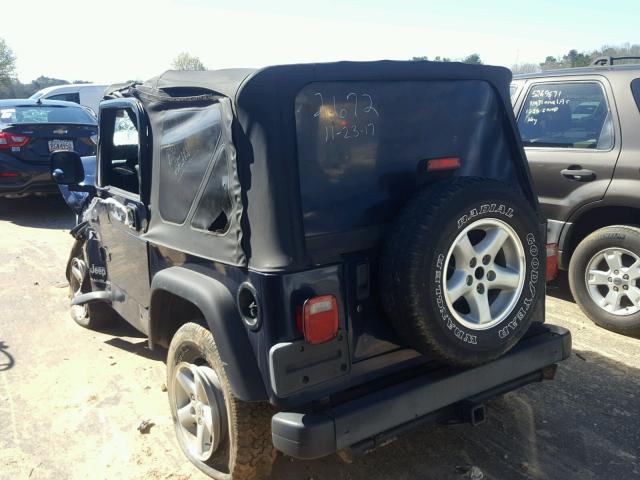 1J4FA39SX6P742672 - 2006 JEEP WRANGLER X BLUE photo 3