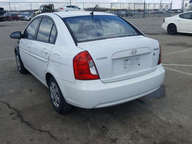 KMHCN46C79U378888 - 2009 HYUNDAI ACCENT GLS WHITE photo 3