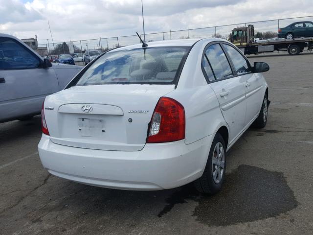 KMHCN46C79U378888 - 2009 HYUNDAI ACCENT GLS WHITE photo 4