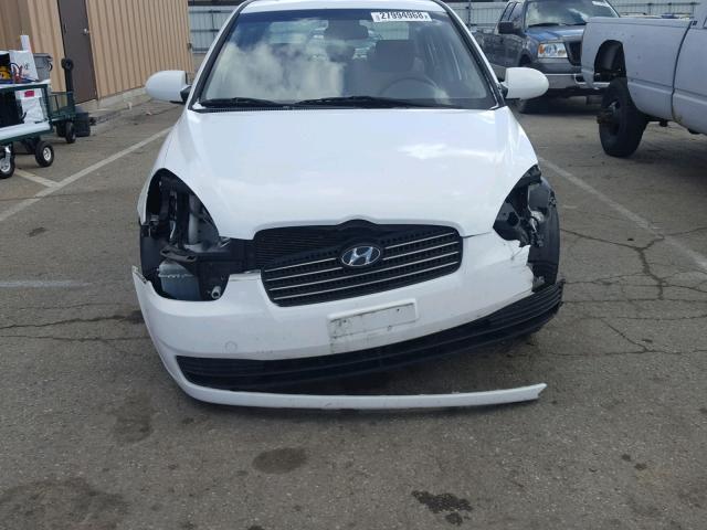 KMHCN46C79U378888 - 2009 HYUNDAI ACCENT GLS WHITE photo 9