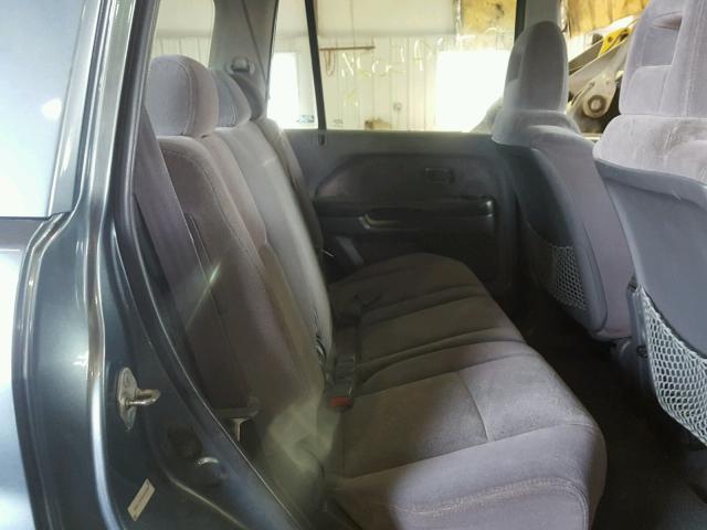 2HKYF18105H557568 - 2005 HONDA PILOT LX BLUE photo 6