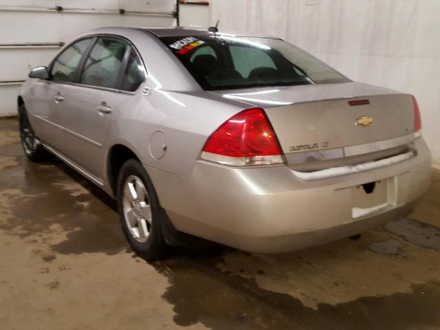 2G1WT58K689266699 - 2008 CHEVROLET IMPALA LT SILVER photo 3