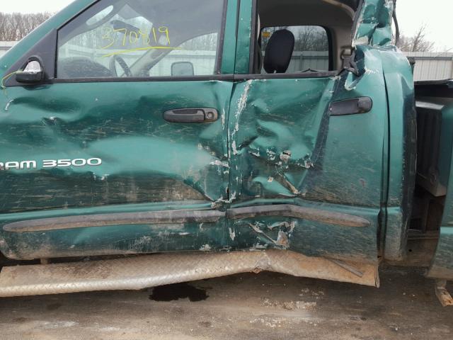 3D7MA48673G746109 - 2003 DODGE RAM 3500 S GREEN photo 10