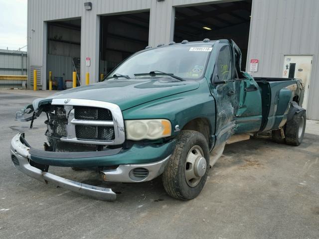 3D7MA48673G746109 - 2003 DODGE RAM 3500 S GREEN photo 2