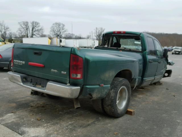 3D7MA48673G746109 - 2003 DODGE RAM 3500 S GREEN photo 4