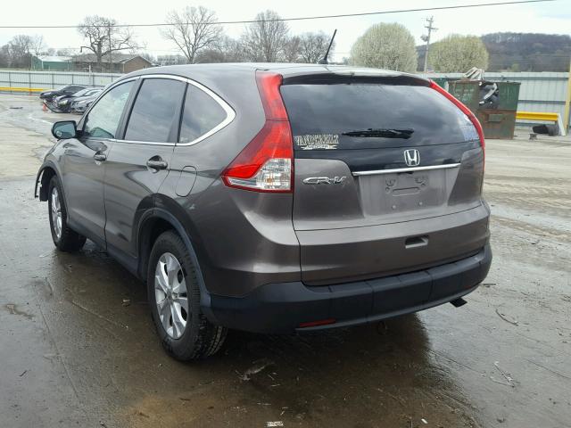 5J6RM3H55CL008489 - 2012 HONDA CR-V EX BROWN photo 3