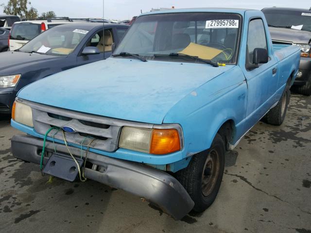 1FTCR10UXSPA68974 - 1995 FORD RANGER BLUE photo 2