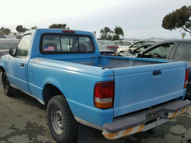 1FTCR10UXSPA68974 - 1995 FORD RANGER BLUE photo 3