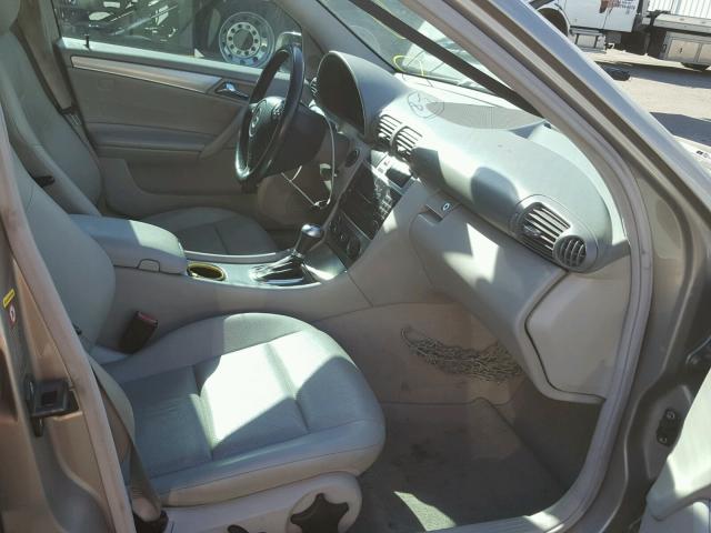 WDBRF40J55A733070 - 2005 MERCEDES-BENZ C 230K SPO BEIGE photo 5