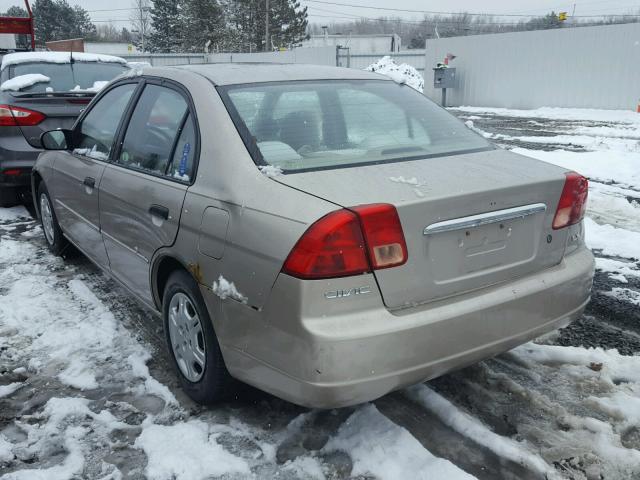 2HGES16511H506797 - 2001 HONDA CIVIC LX BROWN photo 3