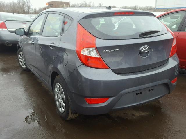 KMHCT5AE2DU078480 - 2013 HYUNDAI ACCENT GLS GRAY photo 3