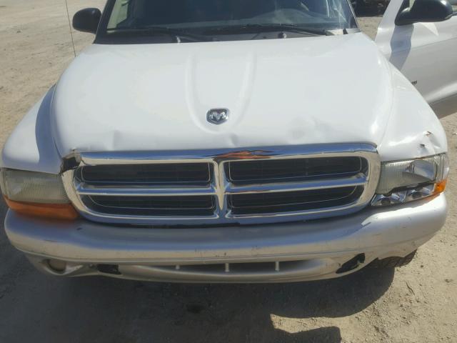 1B7HL48N52S582475 - 2002 DODGE DAKOTA QUA WHITE photo 7