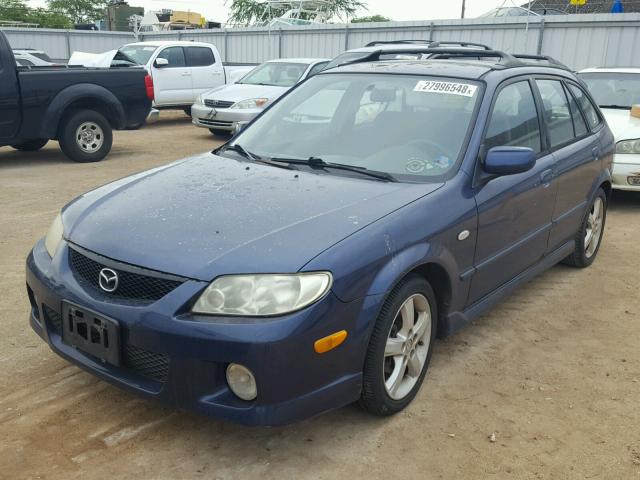 JM1BJ245831123518 - 2003 MAZDA PROTEGE PR BLUE photo 2