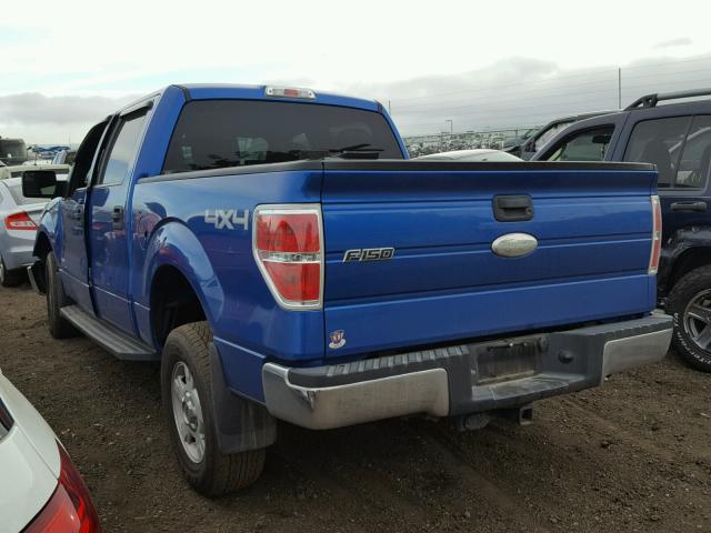 1FTFW1ET2BFC55802 - 2011 FORD F150 SUPER BLUE photo 3