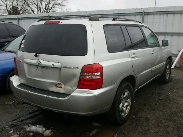 JTEGD21A330072624 - 2003 TOYOTA HIGHLANDER SILVER photo 4