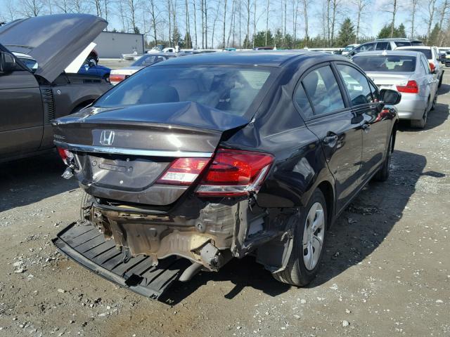 2HGFB2F51EH555532 - 2014 HONDA CIVIC LX BROWN photo 4