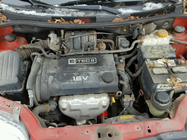 KL1TD52685B454872 - 2005 CHEVROLET AVEO BASE Kırmızı fotoğraf 7