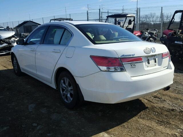 1HGCP2F64CA175206 - 2012 HONDA ACCORD SE WHITE photo 3