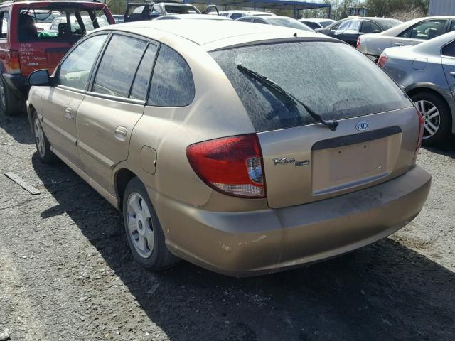 KNADC165336167226 - 2003 KIA RIO CINCO GOLD photo 3