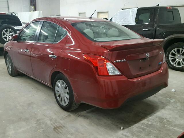 3N1CN7AP4FL920067 - 2015 NISSAN VERSA S RED photo 3