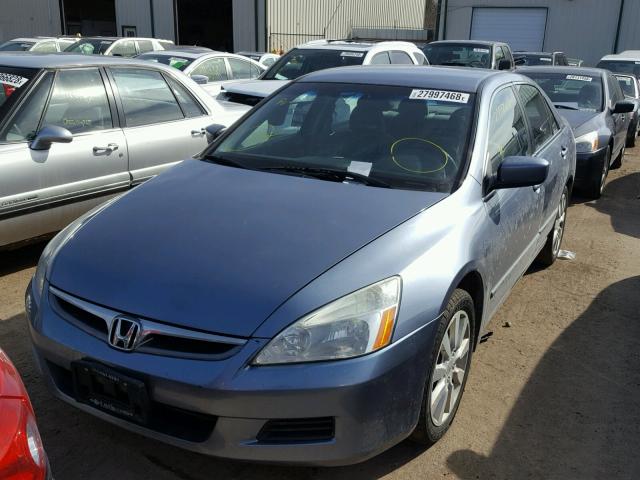 1HGCM66477A036398 - 2007 HONDA ACCORD SE BLUE photo 2