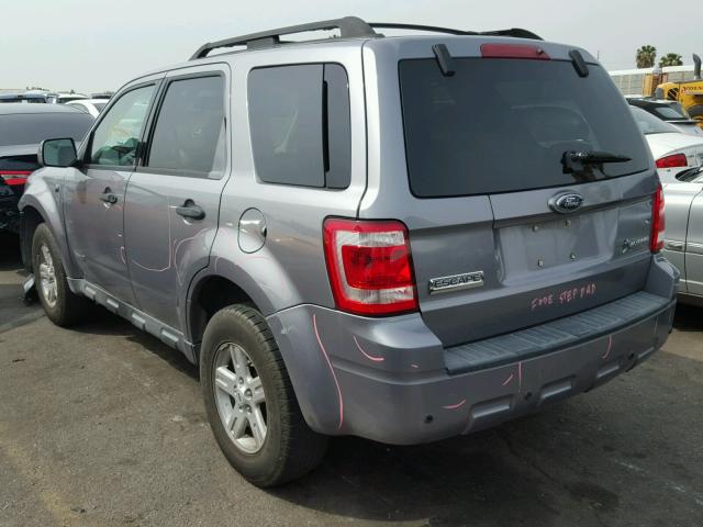 1FMCU49H28KE68888 - 2008 FORD ESCAPE HEV GRAY photo 3