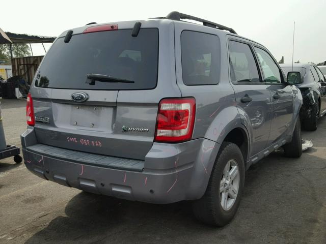 1FMCU49H28KE68888 - 2008 FORD ESCAPE HEV GRAY photo 4