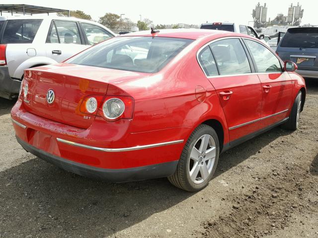 WVWAK73C27P117660 - 2007 VOLKSWAGEN PASSAT 2.0 RED photo 4