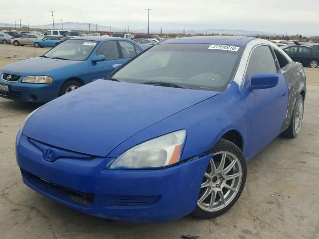 1HGCM82694A017379 - 2004 HONDA ACCORD EX BLUE photo 2