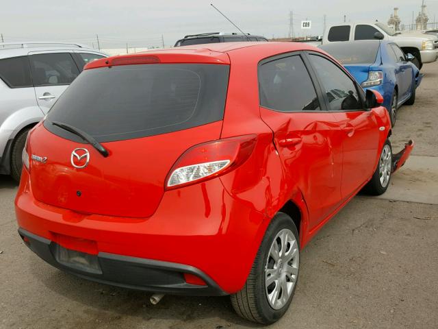 JM1DE1KZ9C0133641 - 2012 MAZDA MAZDA2 RED photo 4