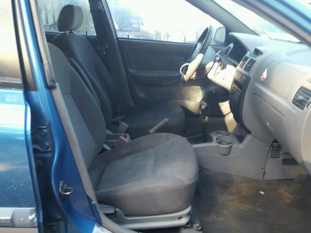 KNADC165X46180153 - 2004 KIA RIO CINCO BLUE photo 5