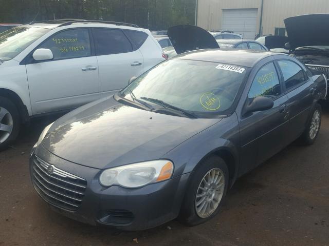 1C3EL46X74N381514 - 2004 CHRYSLER SEBRING LX GRAY photo 2