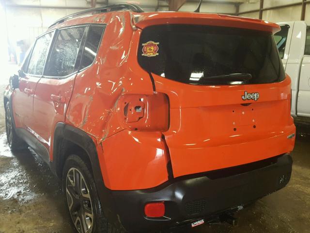 ZACCJABT5FPC02942 - 2015 JEEP RENEGADE L ORANGE photo 3