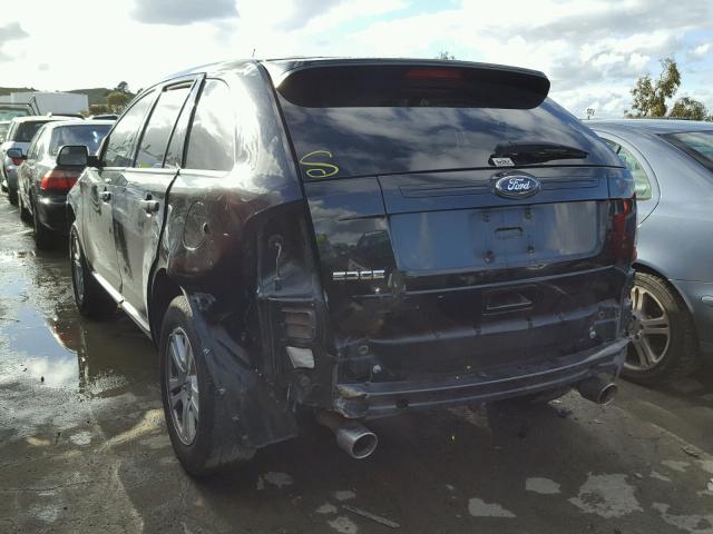 2FMDK3GCXDBA01525 - 2013 FORD EDGE SE BLACK photo 3