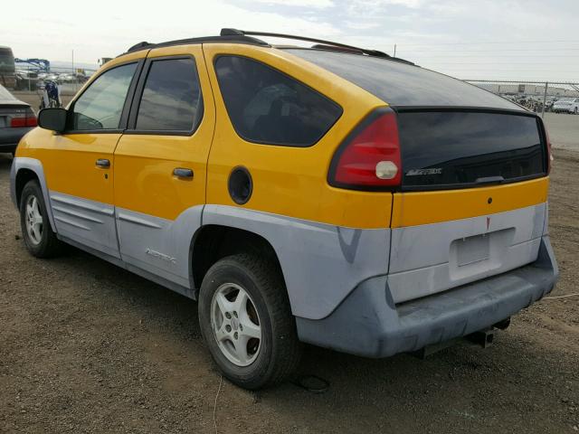 3G7DA03E81S538105 - 2001 PONTIAC AZTEK YELLOW photo 3