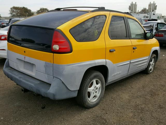 3G7DA03E81S538105 - 2001 PONTIAC AZTEK YELLOW photo 4