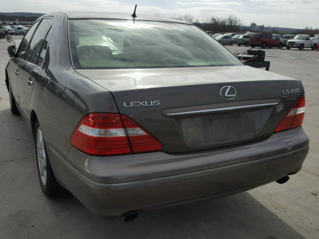 JTHBN36F040142232 - 2004 LEXUS LS 430 BROWN photo 3