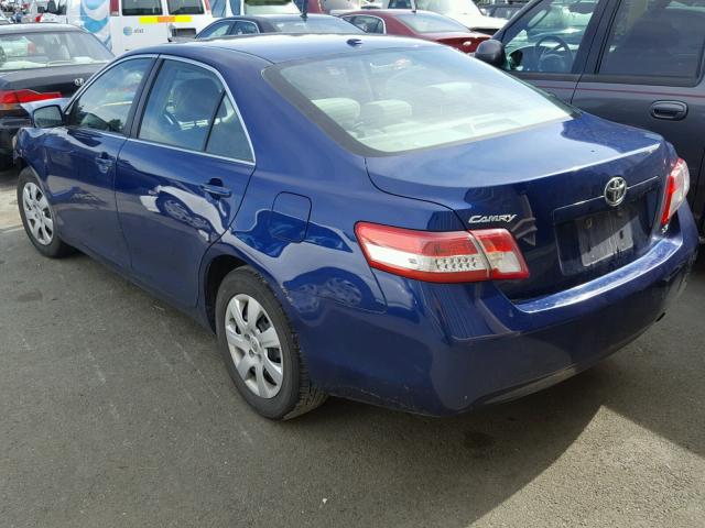 4T1BF3EKXBU594154 - 2011 TOYOTA CAMRY BASE BLUE photo 3