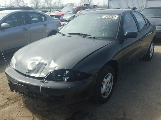 1G1JC524X27353132 - 2002 CHEVROLET CAVALIER B BLACK photo 2