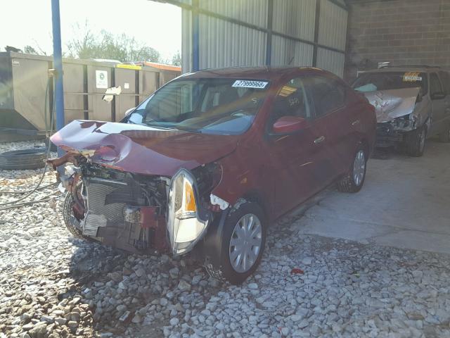 3N1CN7AP3GL831513 - 2016 NISSAN VERSA S MAROON photo 2