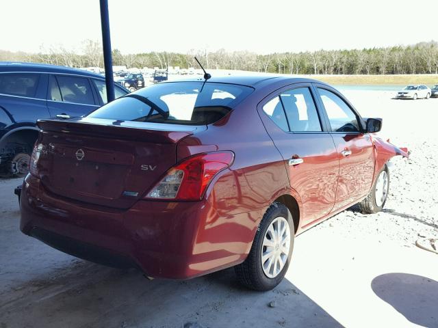 3N1CN7AP3GL831513 - 2016 NISSAN VERSA S MAROON photo 4