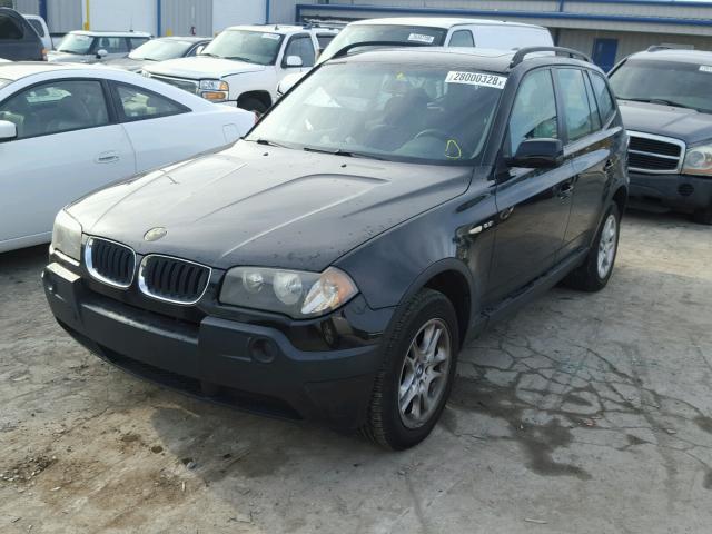 WBXPA73414WC42825 - 2004 BMW X3 2.5I BLACK photo 2