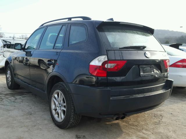 WBXPA73414WC42825 - 2004 BMW X3 2.5I BLACK photo 3