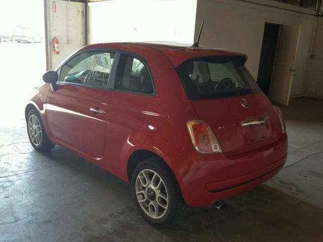 3C3CFFAR5DT575395 - 2013 FIAT 500 POP RED photo 3