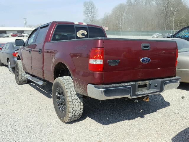 1FTPW14526FA96082 - 2006 FORD F150 SUPER MAROON photo 3