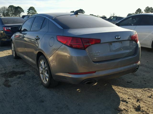 5XXGN4A74DG238960 - 2013 KIA OPTIMA EX GRAY photo 3