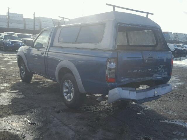 1N6DD21S01C311684 - 2001 NISSAN FRONTIER X BLUE photo 3