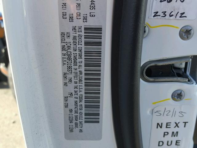 1C4NJCBA8FD198371 - 2015 JEEP COMPASS SP WHITE photo 10