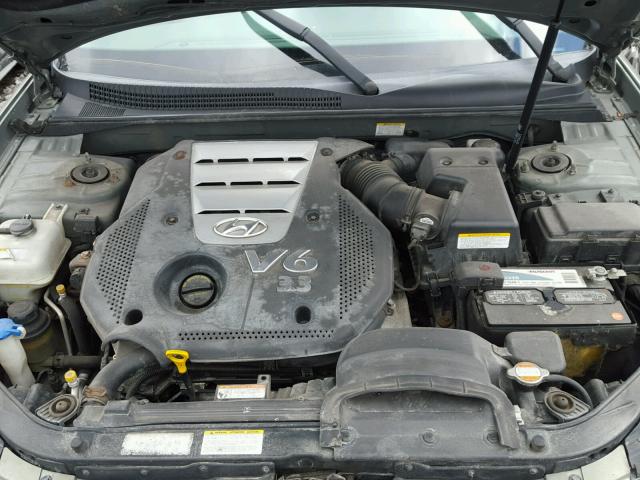 5NPEU46F48H304184 - 2008 HYUNDAI SONATA SE GREEN photo 7