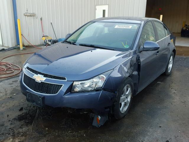 1G1PC5SB1E7455206 - 2014 CHEVROLET CRUZE LT BLUE photo 2